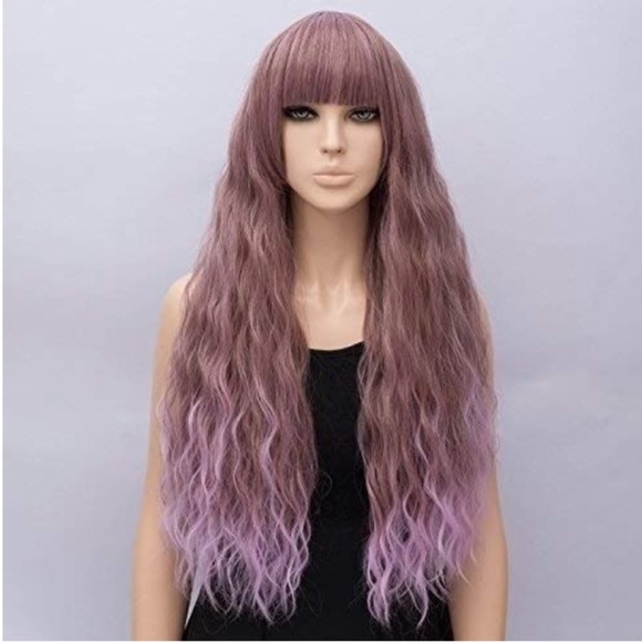 Siya? BROWN PINK PURPLE MIX COSPLAY  FESTIVAL Wig main image 4